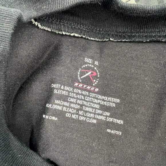 ROTHCO Tactical Airsoft Combat Shirt XL Black/Camo Sleeve Pockets New - Picture 3 of 9